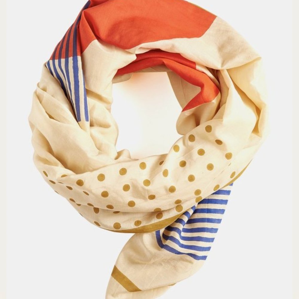Blockshop Textiles Metronome scarf in crème (discontinued)